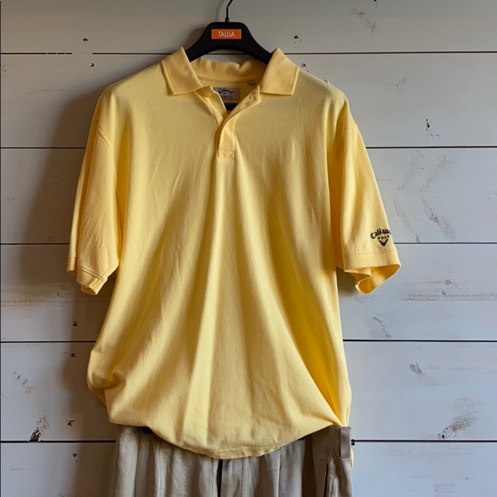 Callaway Yelllow Golf Shirt, size Medium